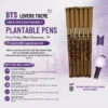 Creator Eco-Friendly Plantable Pens (Pack of 6) - BTS Lovers K-pop Theme
