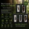 Hand Painted Feather Art –Eco Friendly Sustainable Gift–   Framed Miniature Painting  by The Creator
